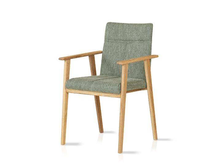 AMARO II Polsterstuhl mit Armlehnen, Gestell Massivholz von Möbel-Eins