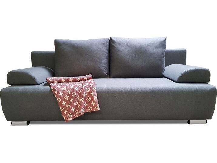 AMIR Schlafsofa mit Bettkasten, Stoffbezug, dunkelgrau AMIR Schlafsofa mit Bettkasten, Stoffbezug, dunkelgrau von Möbel-Eins