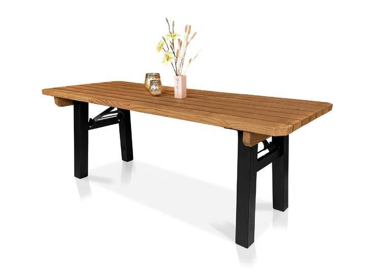 AMMERSEE Gartentisch - klappbar, rustikale Altholzoptik von Möbel-Eins