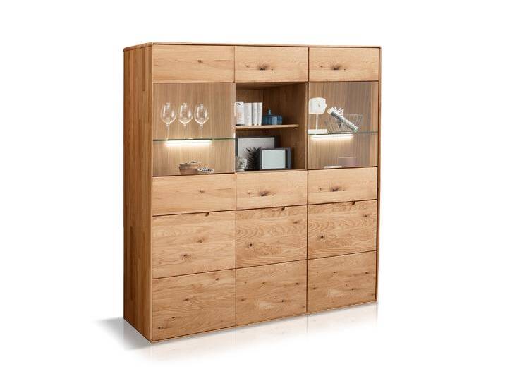 ANDINO Highboard III, Material Massivholz, Wildeiche geölt von Möbel-Eins