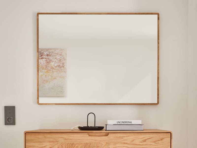 ANDINO Spiegel 100x80 cm, Material Massivholz, Wildeiche geölt von Möbel-Eins