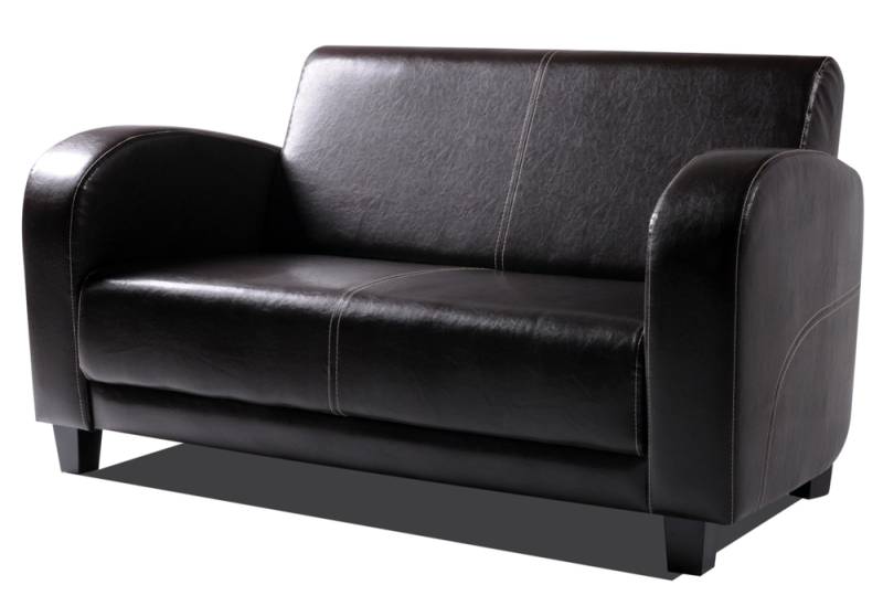 ANTO Sofa 2-Sitzer Antikbraun, Füsse nussbaumfarben von Möbel-Eins