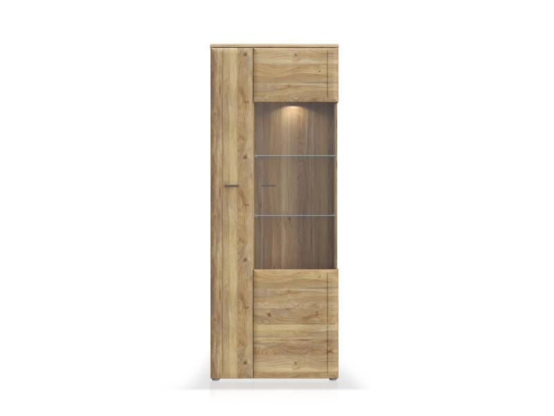 AURELIO Vitrine R, Material Dekorspanplatte, Mauvella Eiche Nachbildung von Möbel-Eins