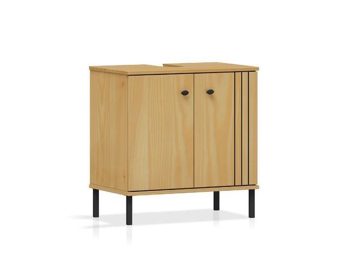 AYKO Waschbeckenunterschrank, Material Massivholz, Kiefer von Möbel-Eins