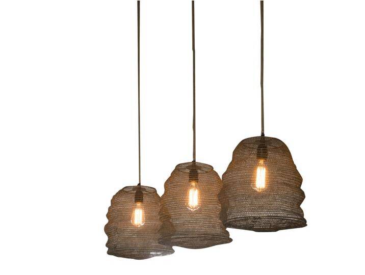 BEATRIX Hängelampe 3er Set Metallgeflecht Bronzefarbig BEATRIX Hängelampe 3er Set Metallgeflecht Bronzefarbig von Möbel-Eins