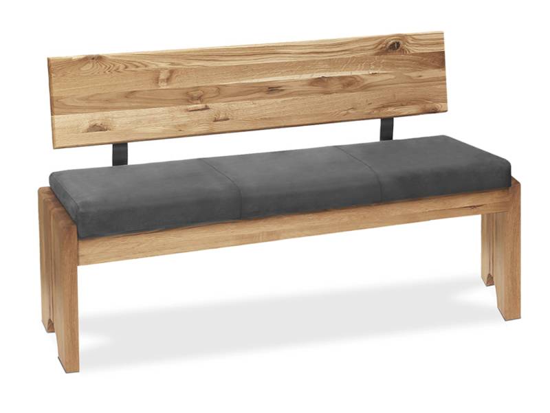 BERGAMO Sitzbank / Truhenbank aus Eiche, Material Massivholz / Bezug Mikrofaser BERGAMO Sitzbank / Truhenbank aus Eiche, Material Massivholz / Bezug Mikrofaser von Möbel-Eins