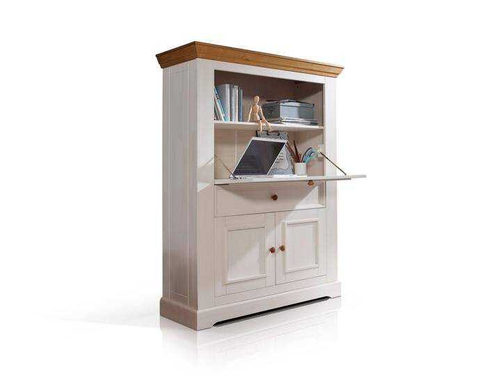 BORNHOLM Sekretär, Material Massivholz, Kiefer weiss / von Möbel-Eins