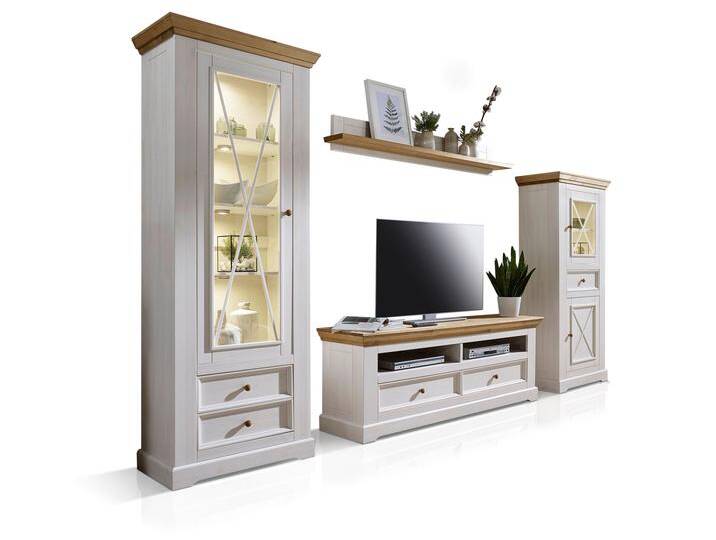 BORNHOLM Wohnwand III, Material Massivholz, Kiefer weiss / BORNHOLM Wohnwand III, Material Massivholz, Kiefer weiss / von Möbel-Eins