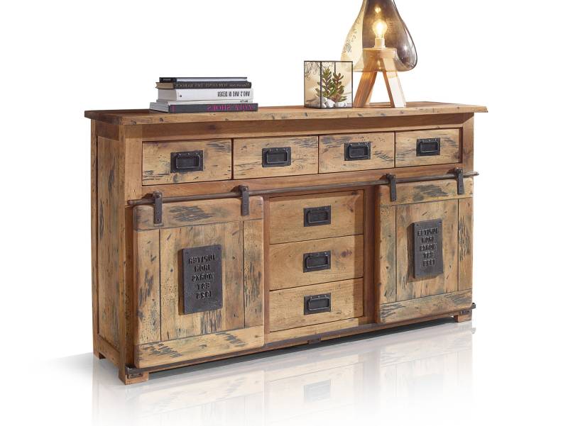 BRISTOL Sideboard III, Material Massivholz, Mango rustikal von Möbel-Eins