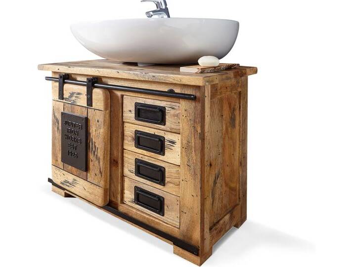 BRISTOL Waschbeckenunterschrank I, Material Massivholz, Mango von Möbel-Eins