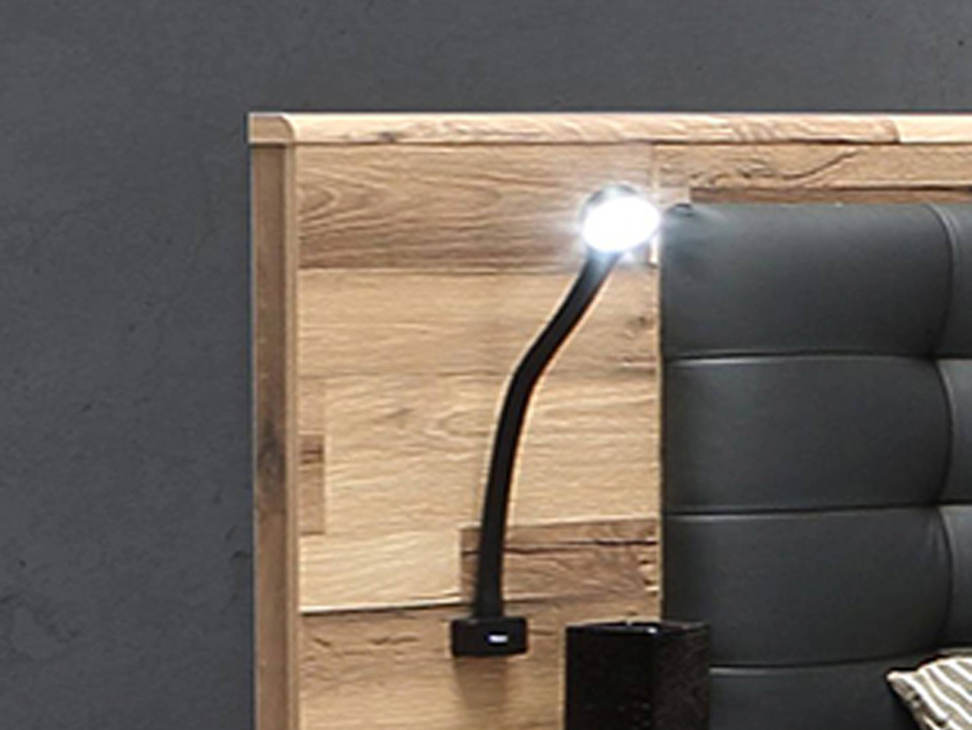 Bett-Beleuchtung mit USB Anschluss 2er Set Gehäuse schwarz Bett-Beleuchtung mit USB Anschluss 2er Set Gehäuse schwarz von Möbel-Eins