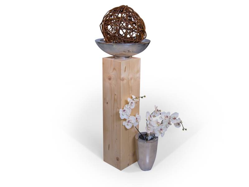 Blumensäule  /  Dekosäule, Material Massivholz, Fichte massiv von Möbel-Eins