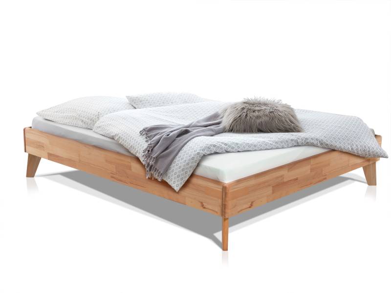 CALIDO 4-Fuß-Bett ohne Kopfteil, Material Massivholz von Möbel-Eins