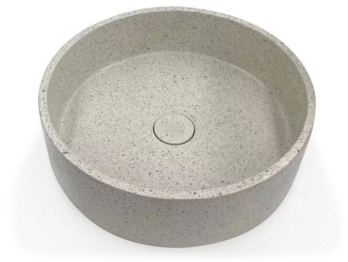 CALOS Aufsatzwaschbecken, Material Terrazzo, rund, weiss CALOS Aufsatzwaschbecken, Material Terrazzo, rund, weiss von Möbel-Eins
