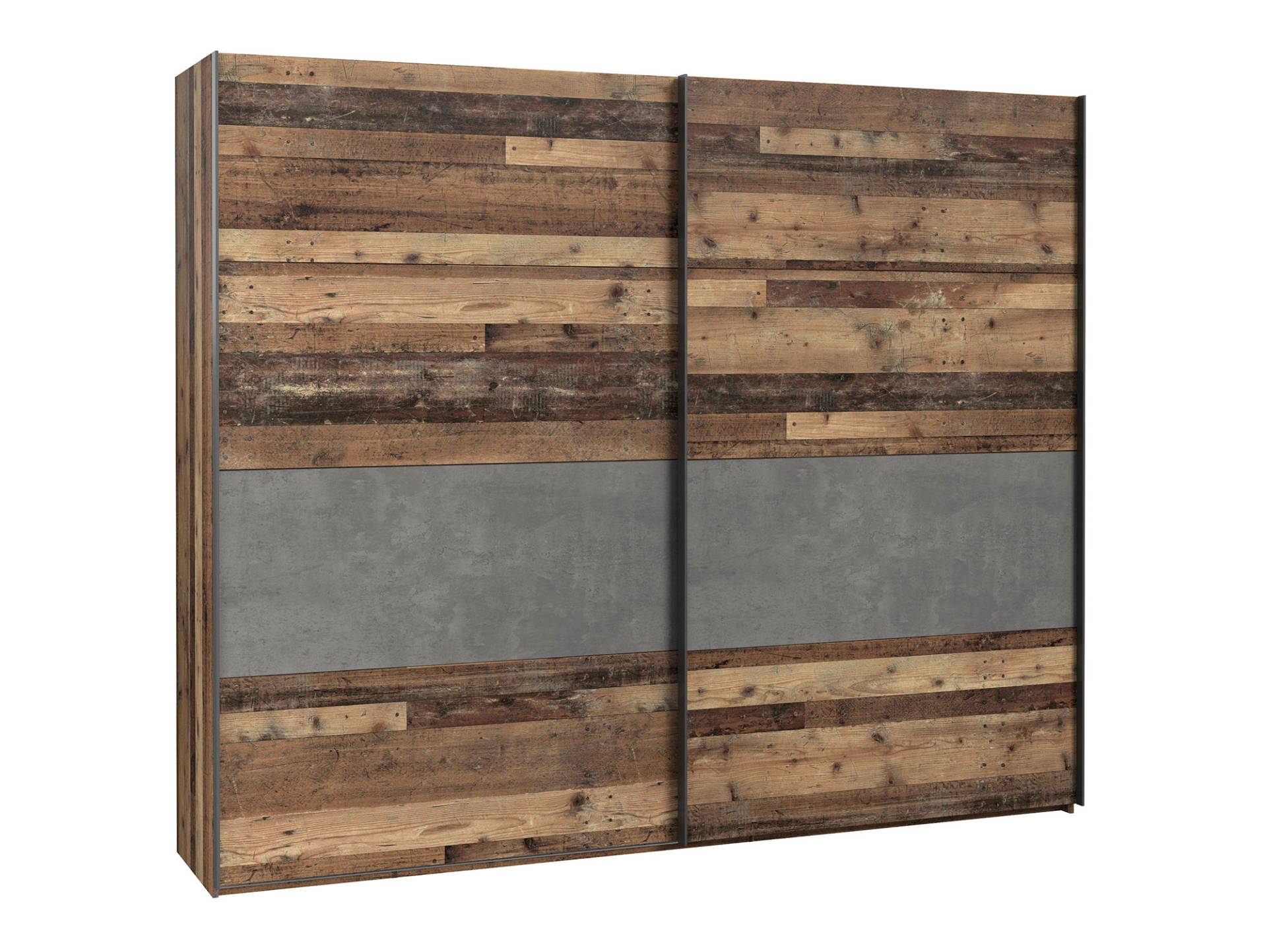 CASSIA Schwebetürenschrank, Material Dekorspanplatte, vintagefarbig / betonfarbig CASSIA Schwebetürenschrank, Material Dekorspanplatte, vintagefarbig / betonfarbig von Möbel-Eins