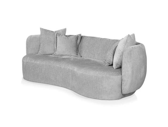CECILE 3er Sofa, Material Stoff, grau von Möbel-Eins