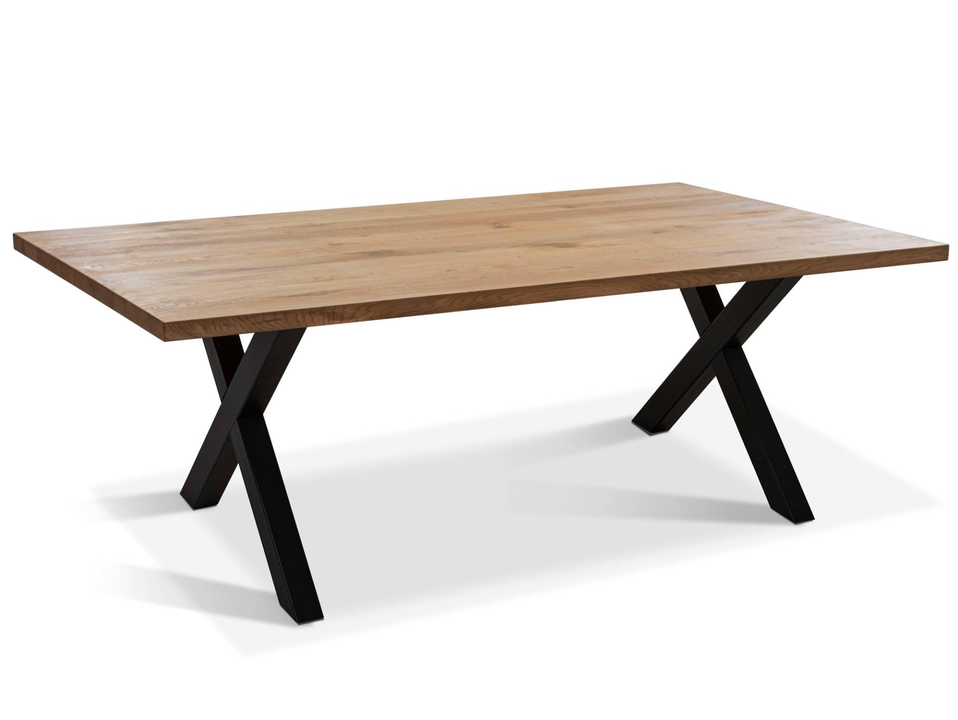 COLORADO Massivholztisch mit X-Beinen, Material Massivholz, Eiche von Möbel-Eins