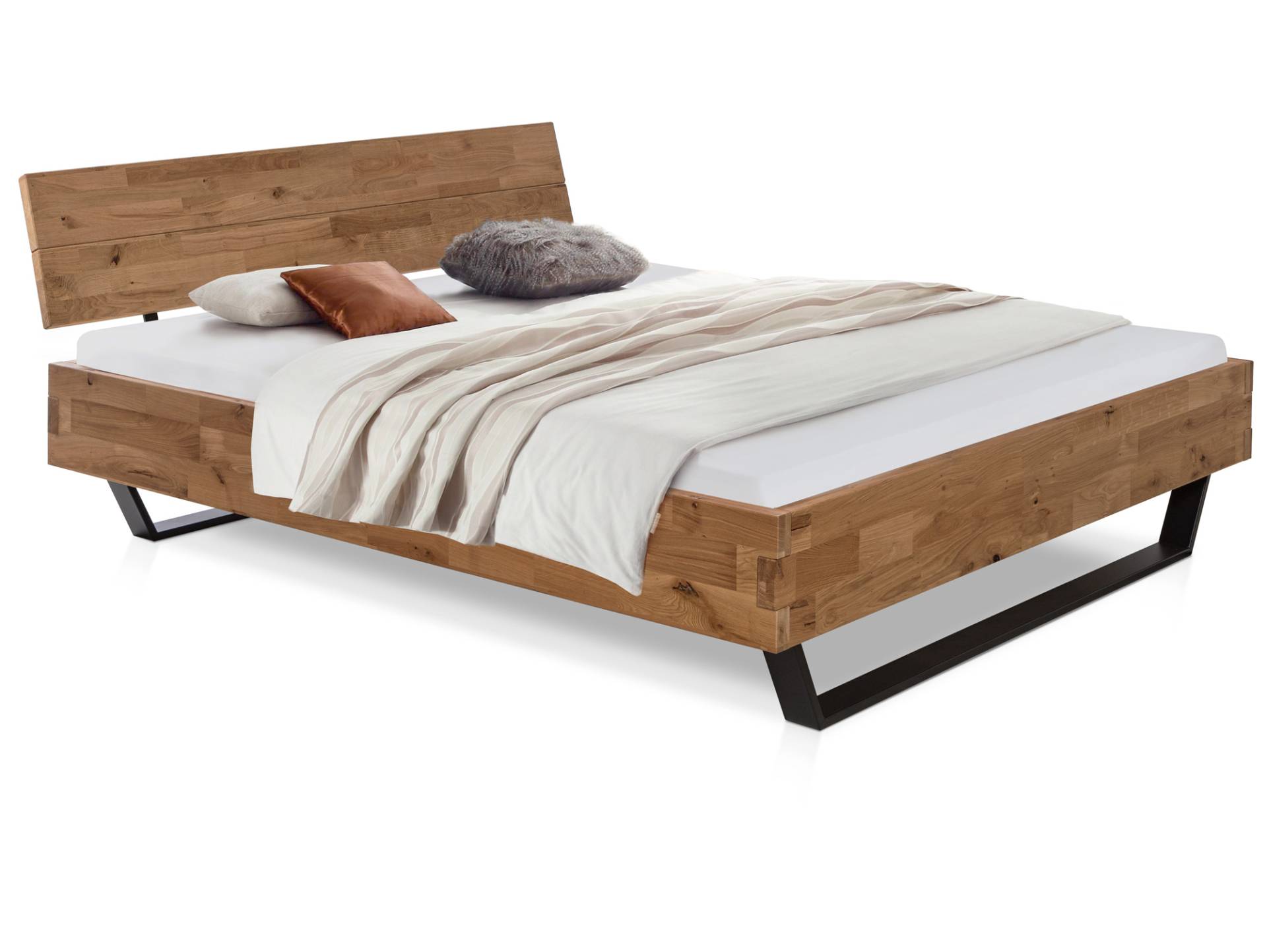 CORDINO Kufenbett aus Eiche, Material Massivholz, mit / ohne Kopfteil von Möbel-Eins