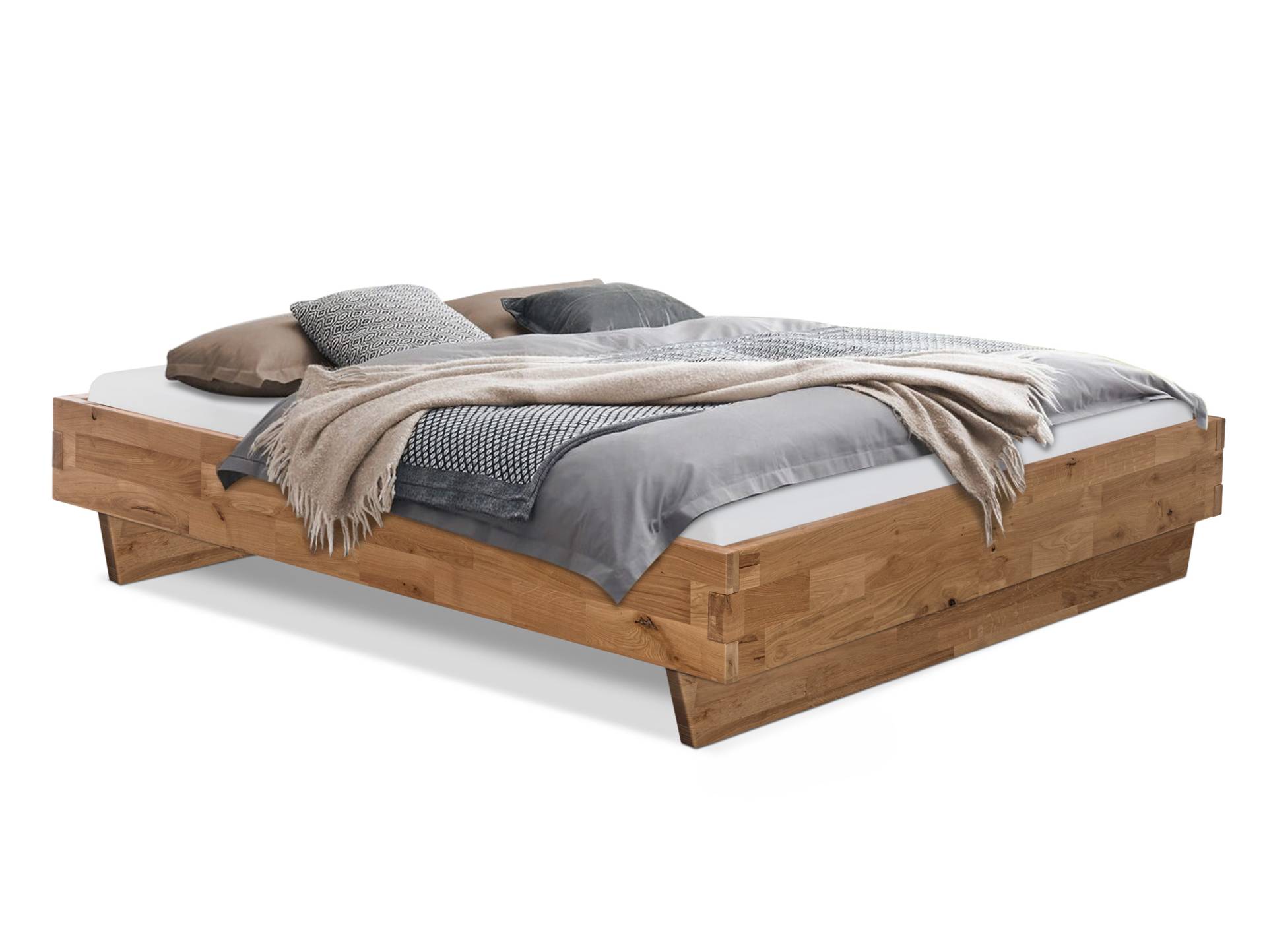 CORDINO Wangenbett aus Eiche, Material Massivholz, ohne Kopfteil von Möbel-Eins