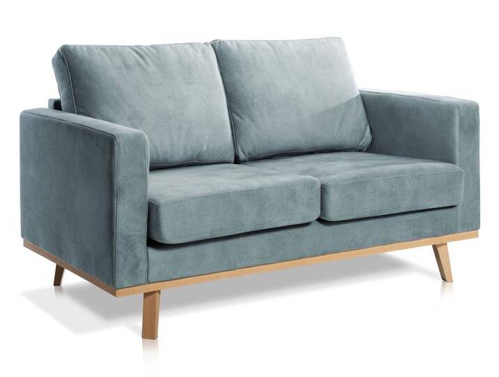 CORIN 2-Sitzer Sofa mit Echtholz-Untergestell von Möbel-Eins