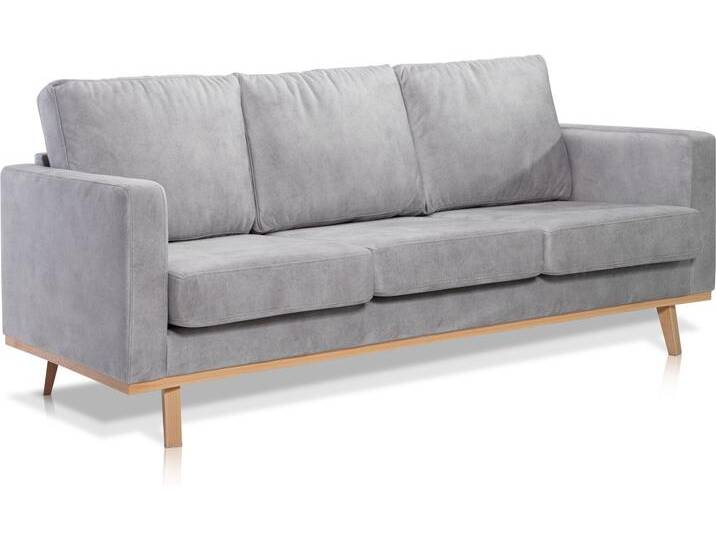 CORIN 3-Sitzer Sofa mit Echtholz-Untergestell von Möbel-Eins