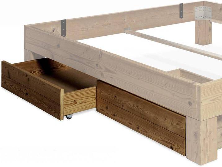 CURBY 2er Set Bettschubladen für 4-Fuß-Bett Überlänge von Möbel-Eins
