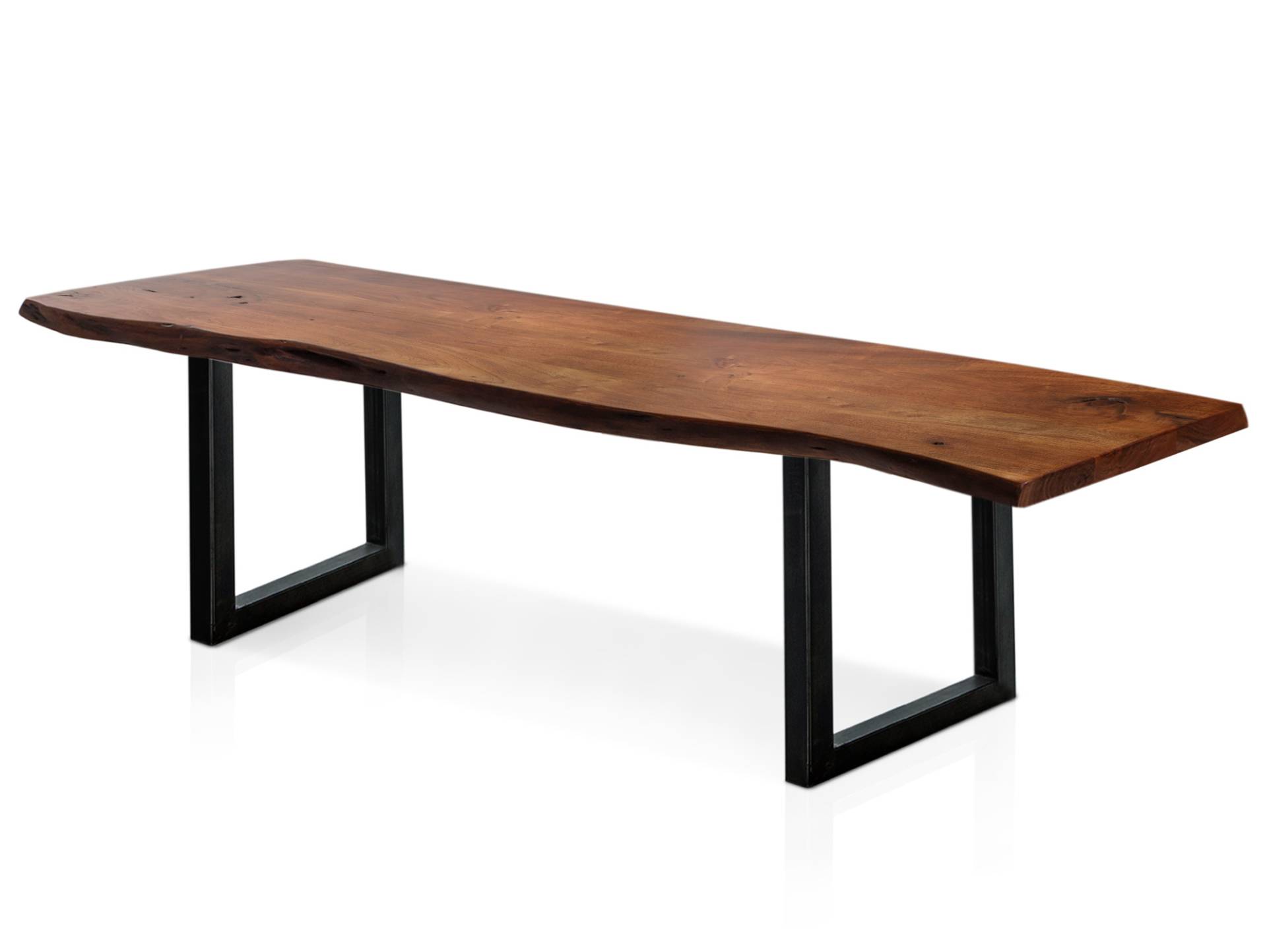 DALIN Sitzbank, Material Massivholz / Metall, Akazie massiv /  Metallfüße von Möbel-Eins