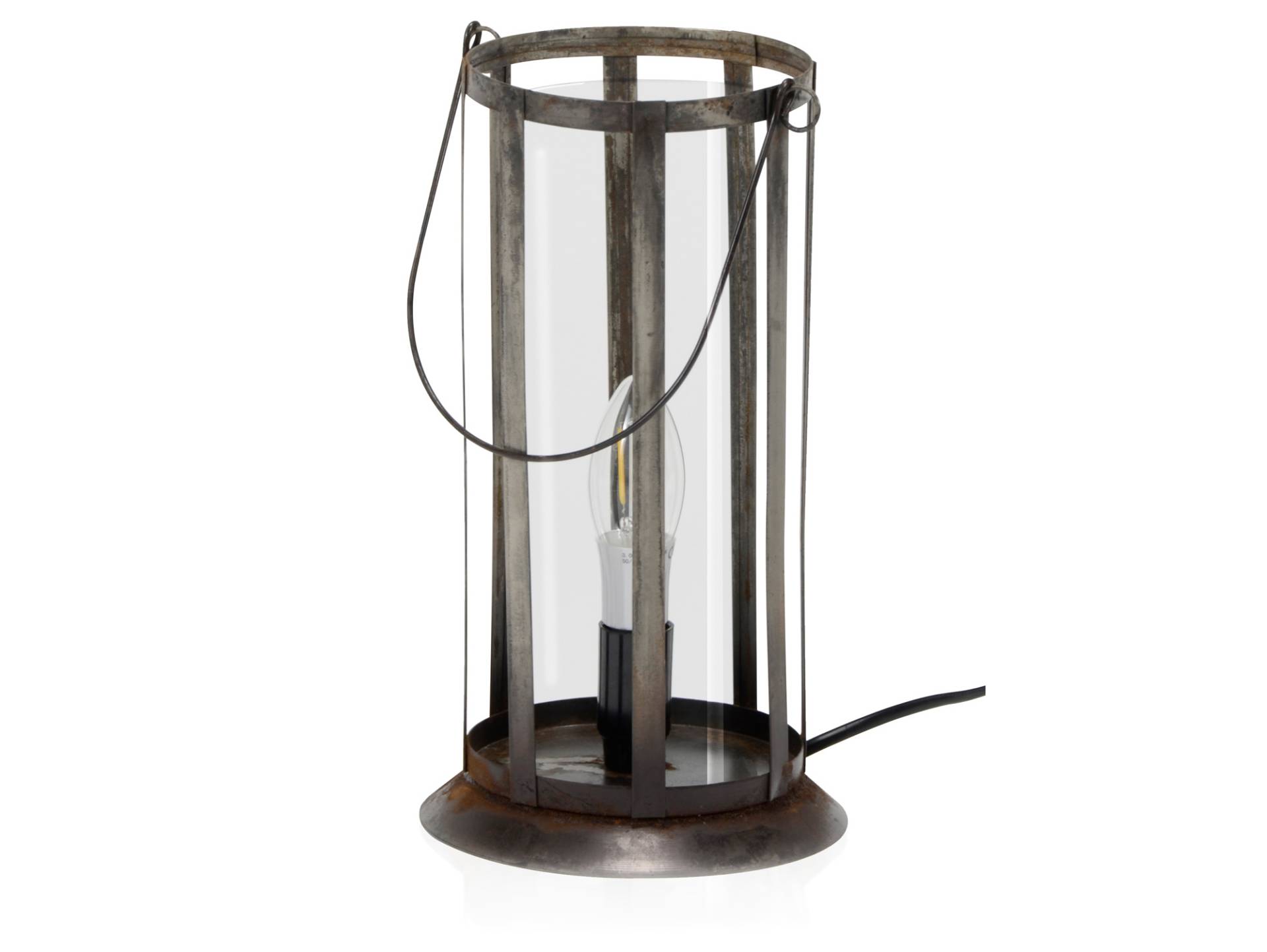 DIGO II Tischlampe, Metall mit Glaseinsätzen von Möbel-Eins