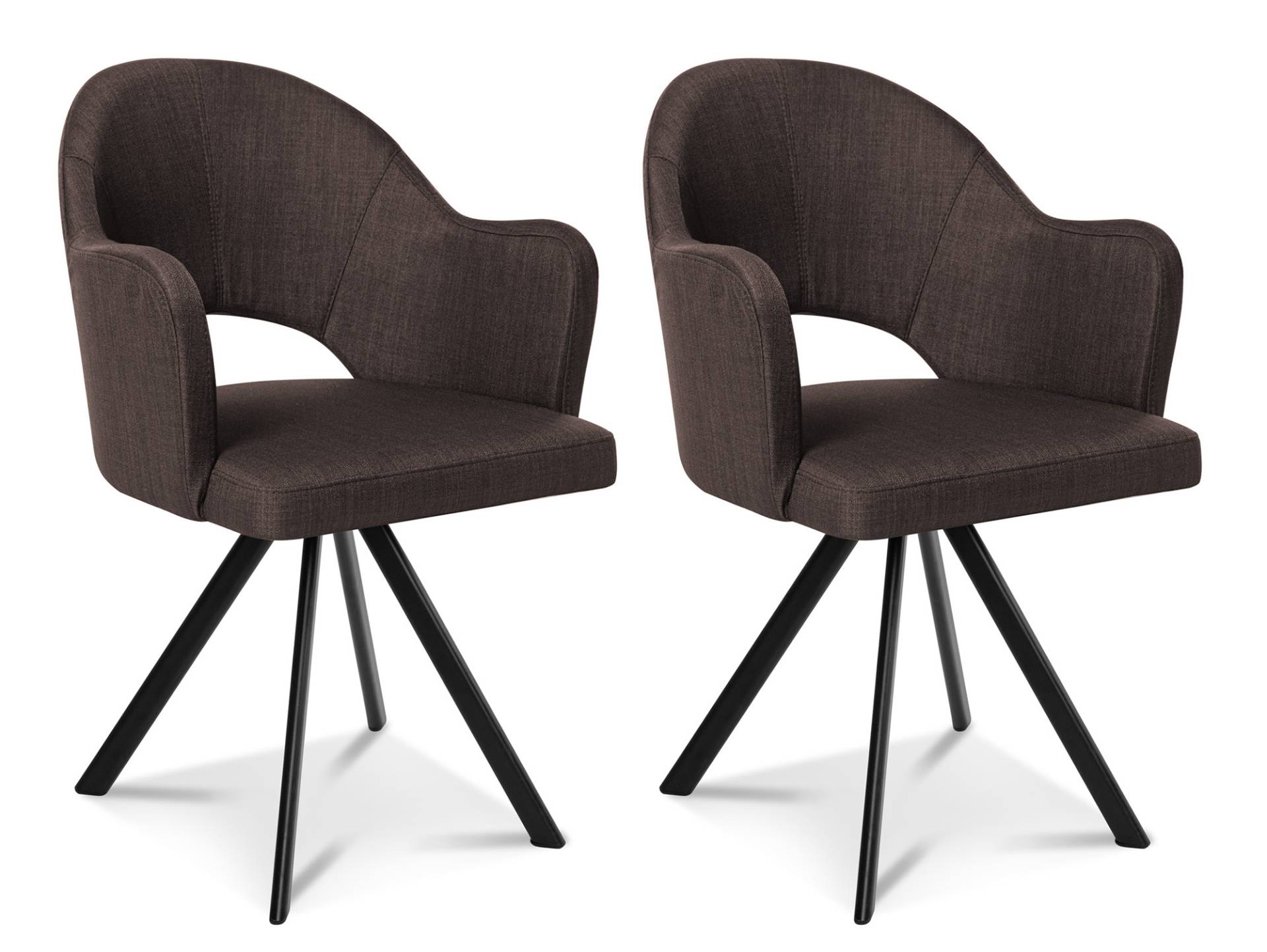 DOLORA 2er SET Schalenstühle, Gestell Eisen schwarz DOLORA 2er SET Schalenstühle, Gestell Eisen schwarz von Möbel-Eins