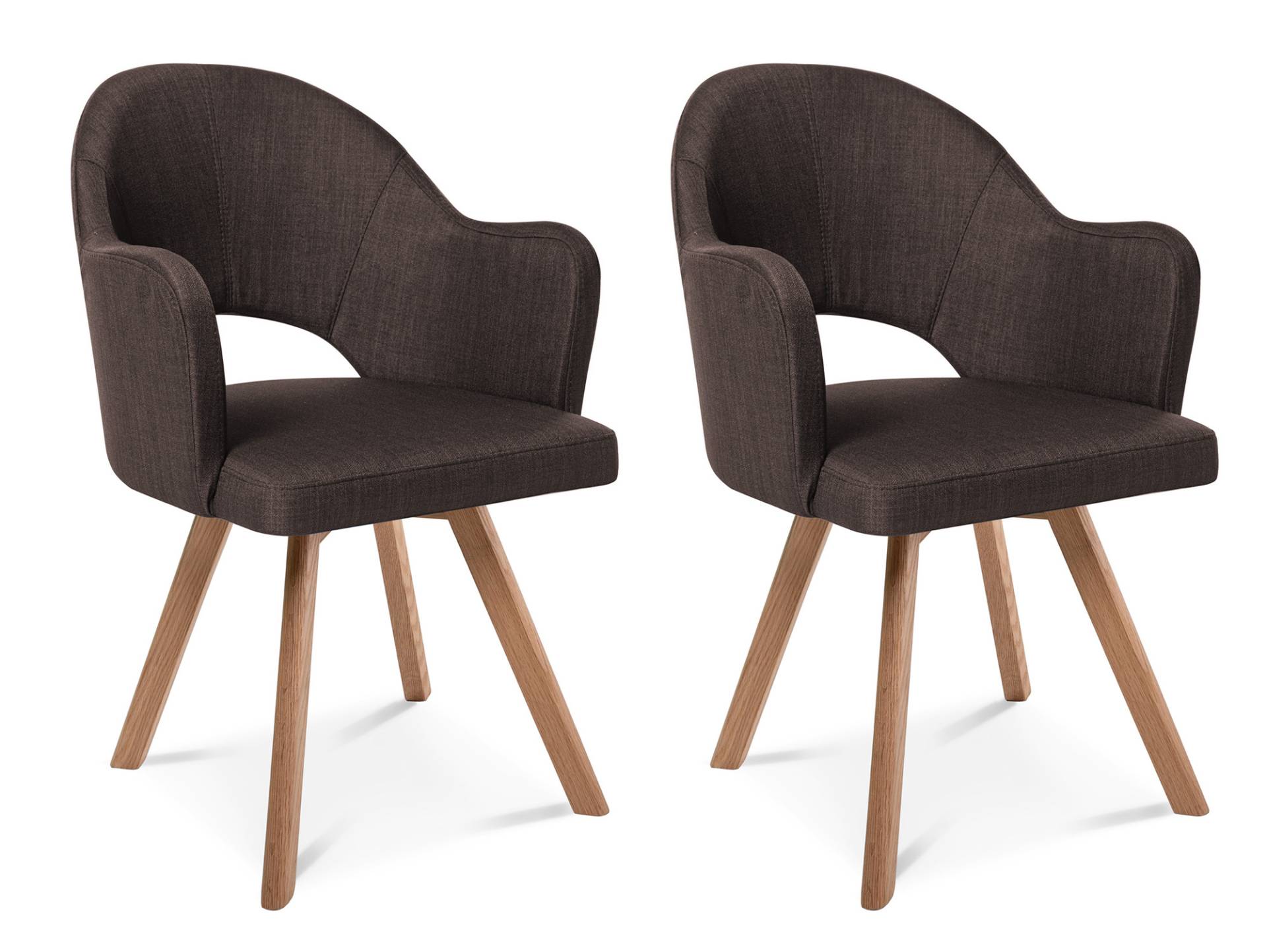 DOLORA 2er SET Schalenstühle, Gestell Massivholz DOLORA 2er SET Schalenstühle, Gestell Massivholz von Möbel-Eins