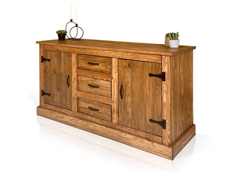 EVERGLADE Sideboard, Material Massivholz, Kiefer eichefarbig von Möbel-Eins