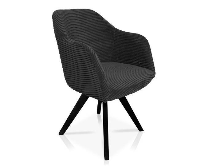 FINDI Schalenstuhl, Gestell Massivholz / Cordbezug, schwarz FINDI Schalenstuhl, Gestell Massivholz / Cordbezug, schwarz von Möbel-Eins