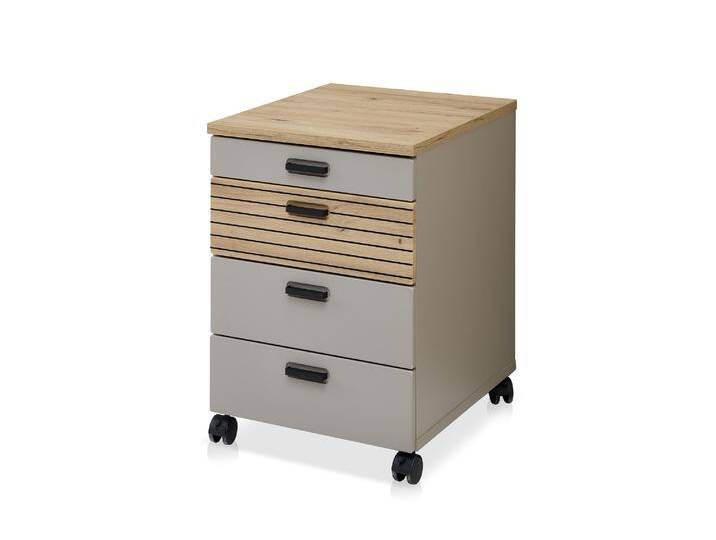 GENNY Rollcontainer, Material Dekorspanplatte, Graphit / von Möbel-Eins