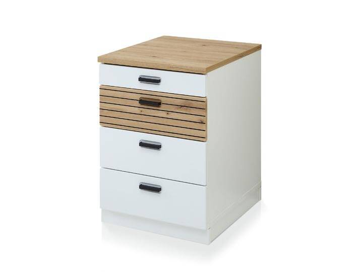 GENNY Rollcontainer, Material Dekorspanplatte, Weiss / Artisan von Möbel-Eins