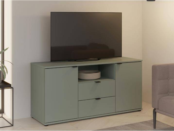 GINNY TV-Unterschrank, Material Spanplatte, Salbei GINNY TV-Unterschrank, Material Spanplatte, Salbei von Möbel-Eins