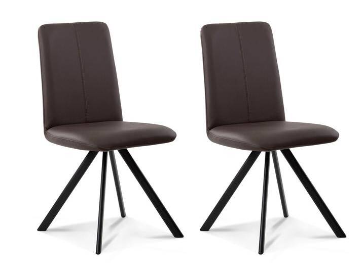 GLORIA 2er SET Polsterstühle, Gestell Eisen schwarz, mit von Möbel-Eins