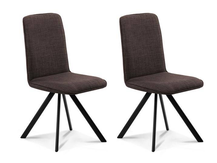 GLORIA 2er SET Polsterstühle, Gestell Eisen schwarz, mit von Möbel-Eins