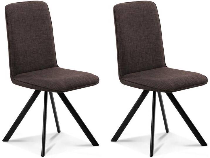 GLORIA 2er SET Polsterstühle, Gestell Eisen schwarz, ohne GLORIA 2er SET Polsterstühle, Gestell Eisen schwarz, ohne von Möbel-Eins