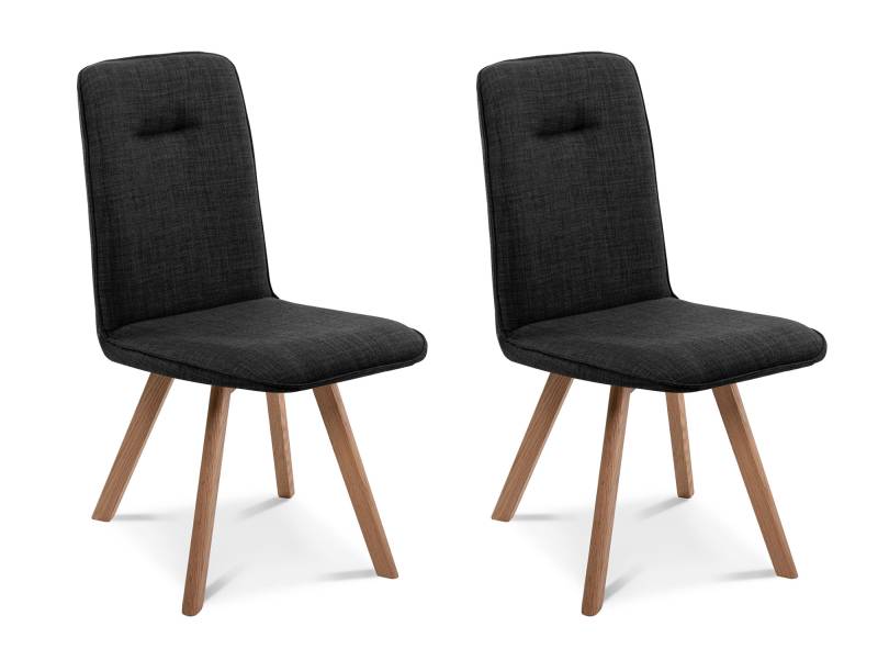 GLORIA 2er SET Polsterstühle, Gestell Massivholz von Möbel-Eins