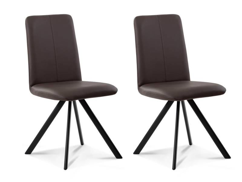 GLORIA 2er SET Polsterstühle, Gestell Eisen schwarz von Möbel-Eins