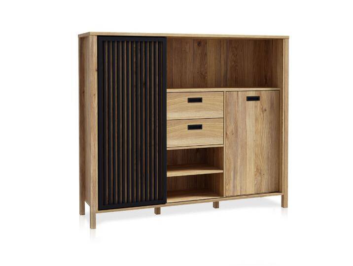 JACCO Highboard II, Material Spanplatte, Mauvella Eiche von Möbel-Eins
