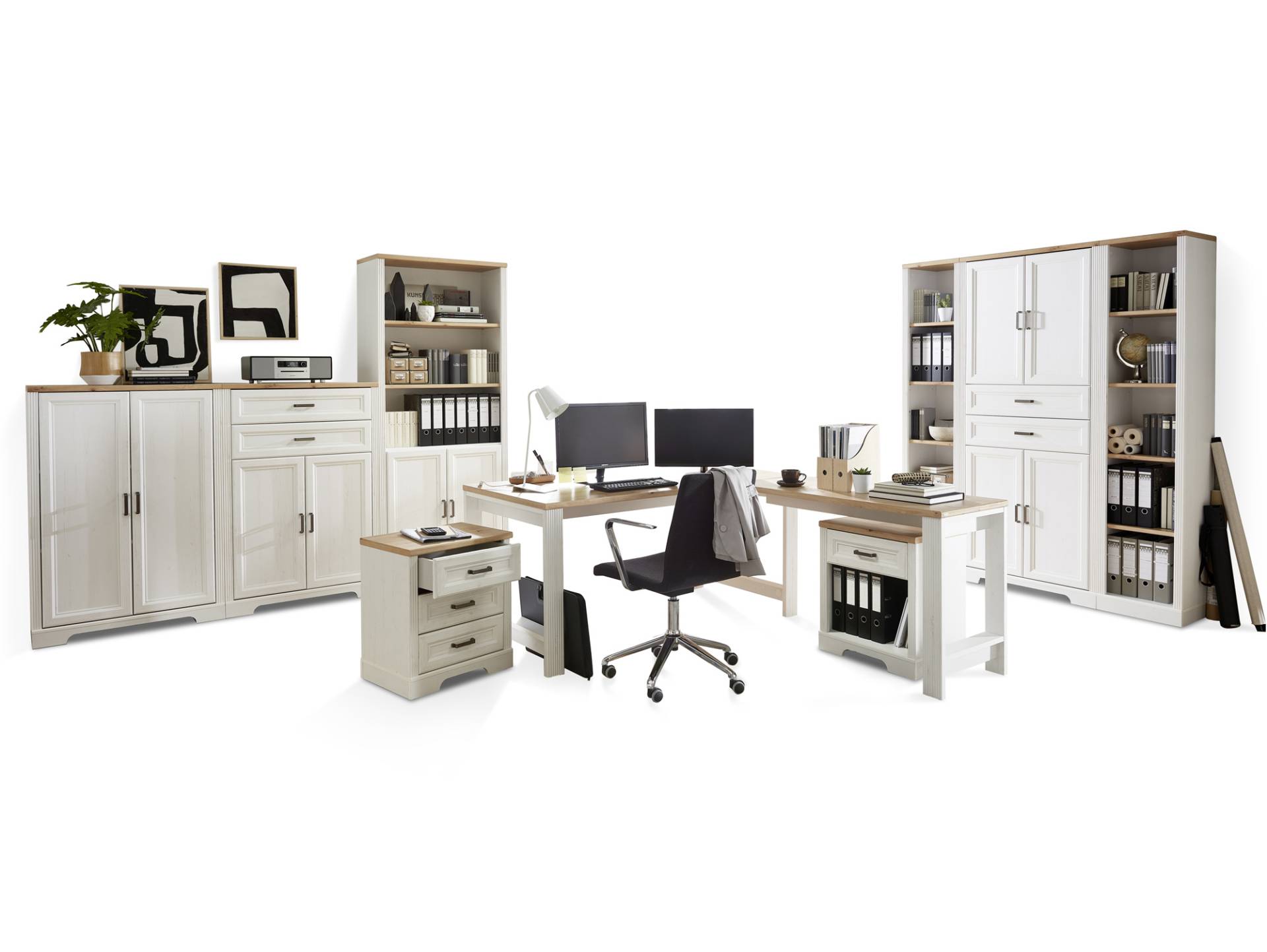 JADY Komplettbüro, Material MDF / Dekorspanplatte von Möbel-Eins