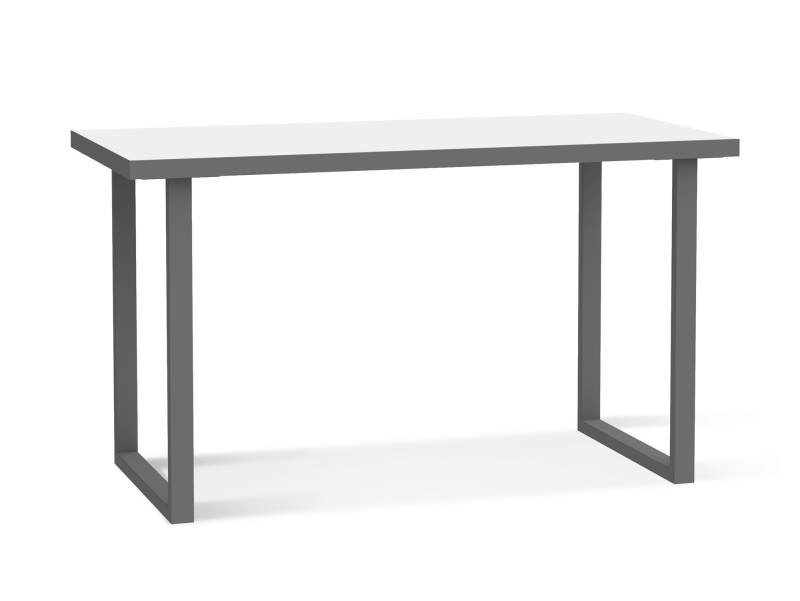 KALINA Schreibtisch 120 cm, Material Dekorspanplatte, weiss / grau von Möbel-Eins
