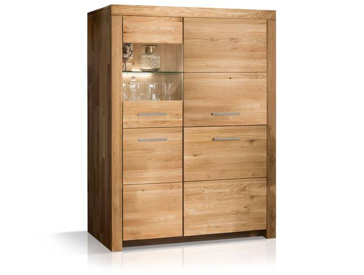 KAMILLA Highboard I, Material Massivholz, Wildeiche geölt, links KAMILLA Highboard I, Material Massivholz, Wildeiche geölt, links von Möbel-Eins