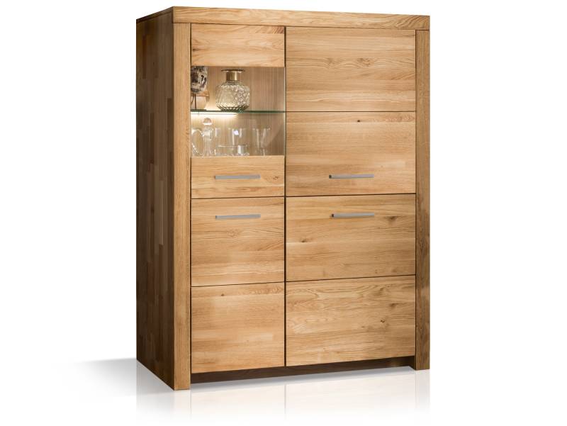 KAMILLA Highboard I, Material Massivholz, Wildeiche geölt von Möbel-Eins