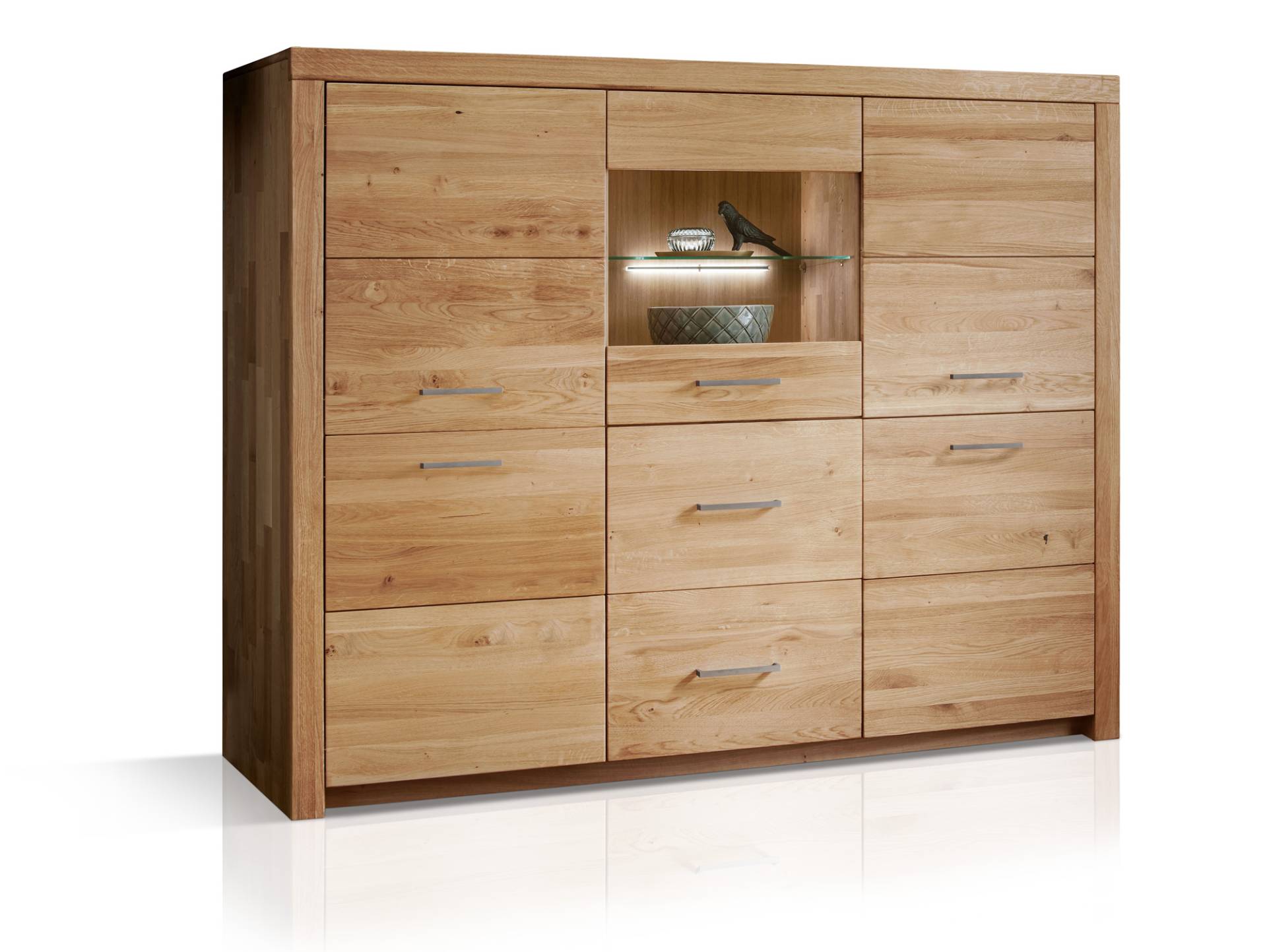 KAMILLA Highboard II, Material Massivholz, Wildeiche geölt von Möbel-Eins