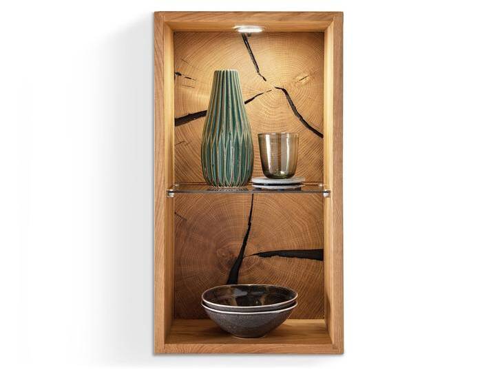 KENTO Wandregal IV, Material Massivholz, Wildeiche geölt mit KENTO Wandregal IV, Material Massivholz, Wildeiche geölt mit von Möbel-Eins