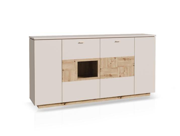 LEANDRO Highboard , Material Spanplatte, Dekor Sand / Artisan von Möbel-Eins