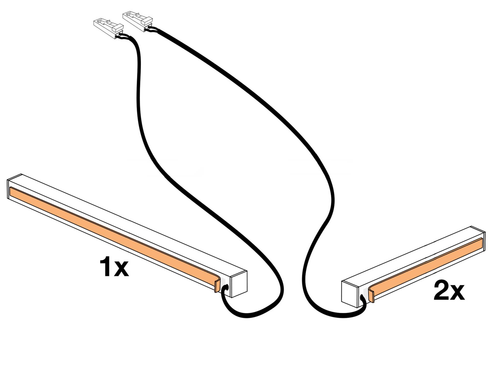 LED-Beleuchtung, 3 Lichtquellen, kaltweiss von Möbel-Eins