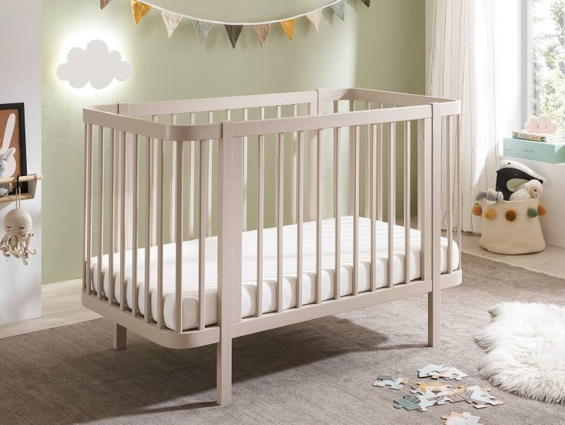 LENI Babybett 70x140 cm inkl. Umbauseite, Material Spanplatte, Kaschmir LENI Babybett 70x140 cm inkl. Umbauseite, Material Spanplatte, Kaschmir von Möbel-Eins